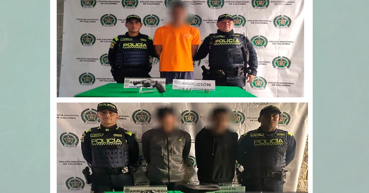 Video: Policía capturó a tres hombres por porte ilegal de armas en Engativá