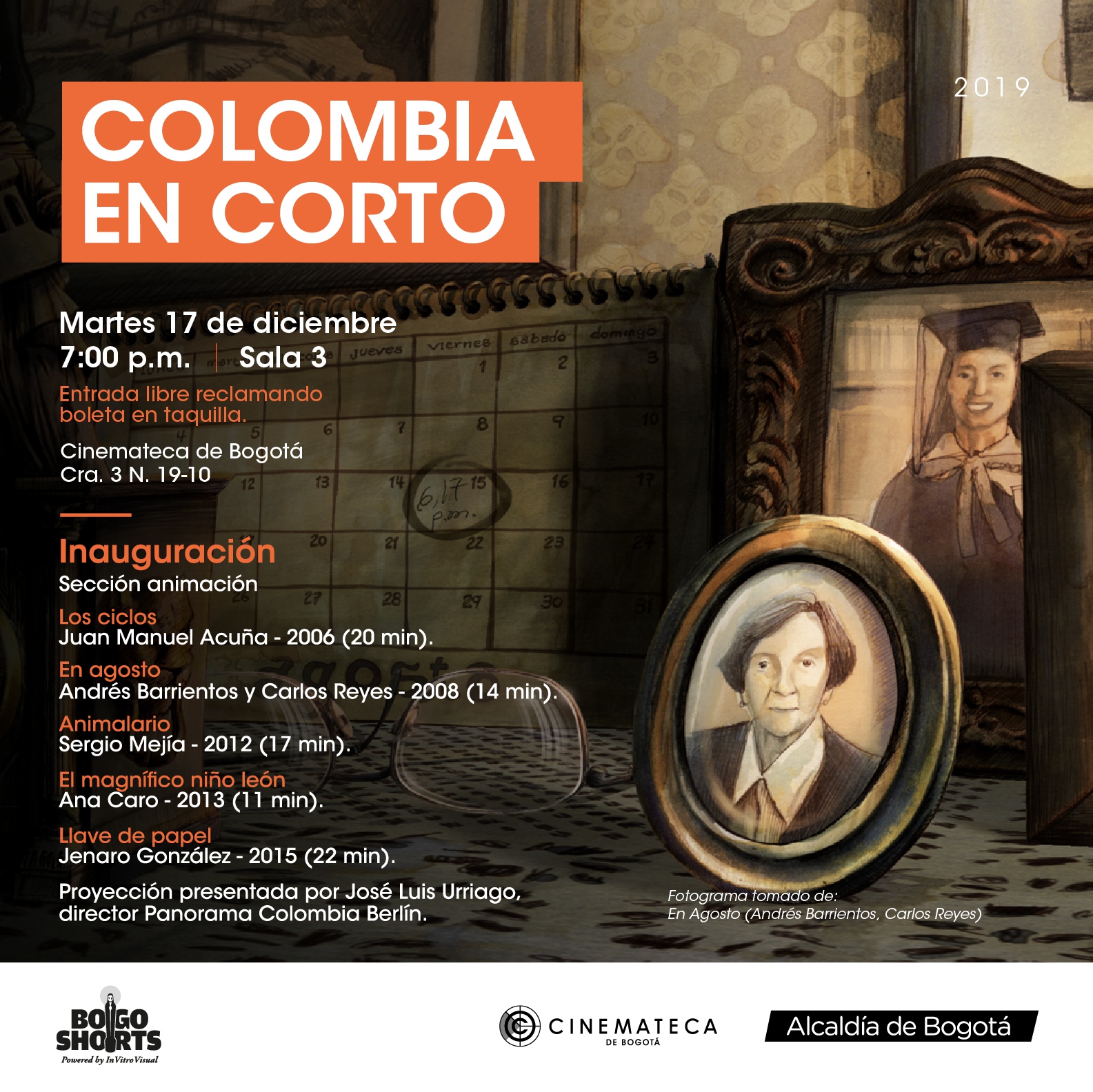Colombia en corto en la Cinemateca de Bogotá