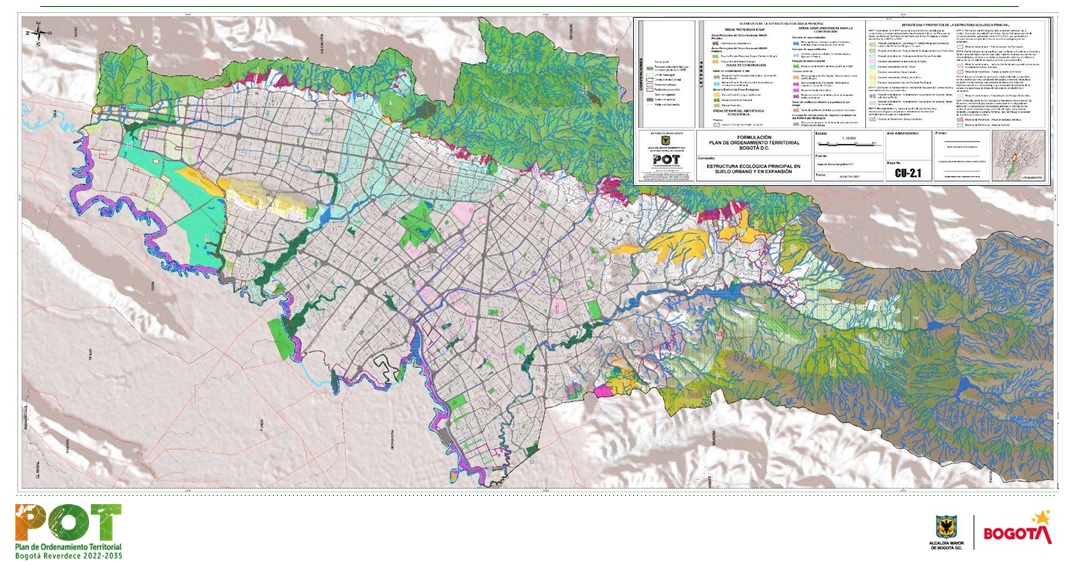 Mapa Estructura Ecológica Principal en Suelo Urbano y en Expansión
