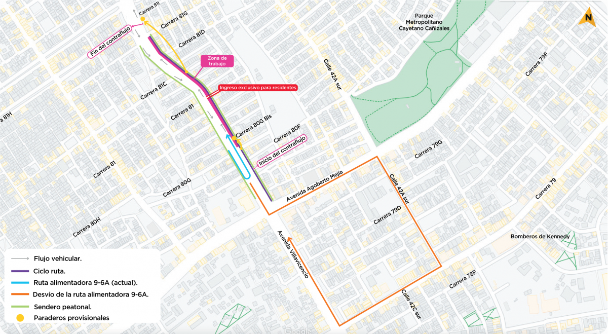 Plan de Manejo de Tránsito por obras tramo 2 de Primera Línea Metro