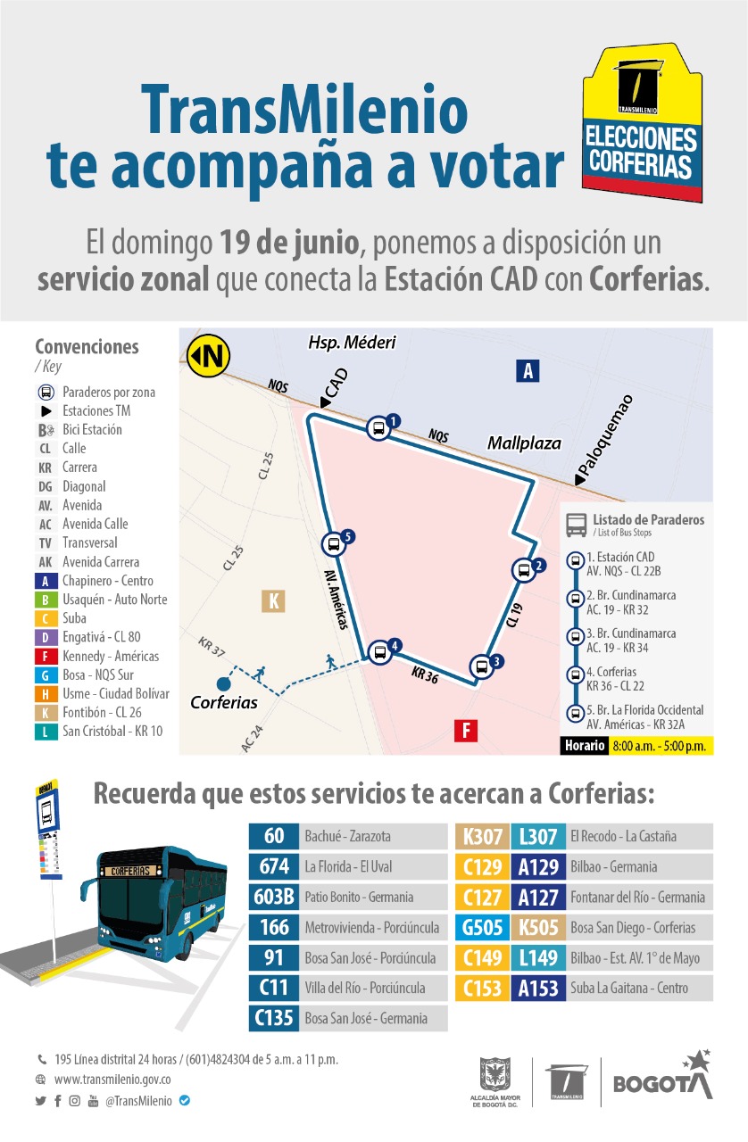 Segunda vuelta: TransMilenio habilitará ruta que conecta con Coferias
