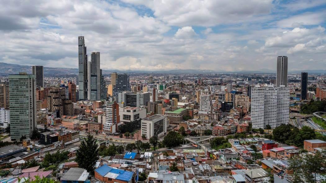 Imagen panorámica de Bogotá.