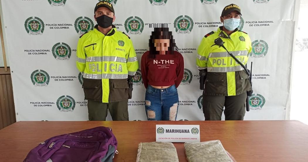 Barrios: Unidos cayó una mujer que transportaba marihuana en un morral