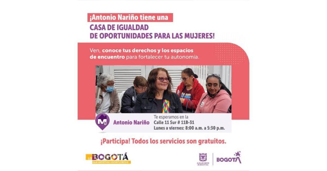 Casa de Igualdad de Oportunidades en Antonio Nariño para las mujeres