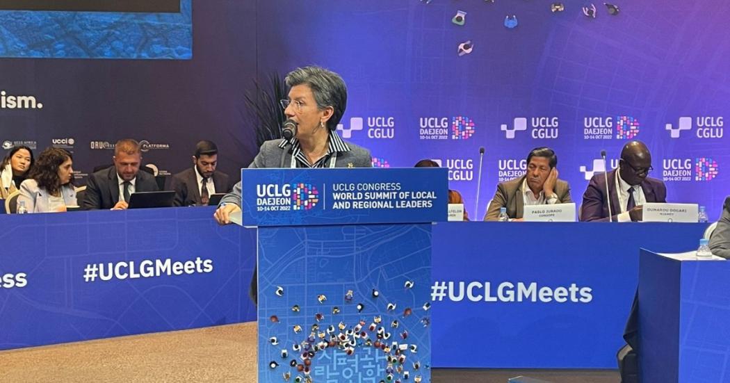 Mayor shared Bogotá's key advances at UCLG World Cities Summit 