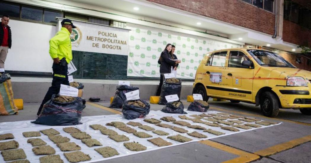 Marihuana incautada en Usaquén.