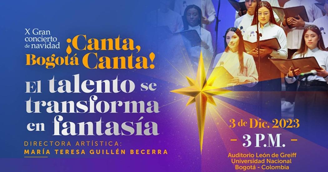 Conciertos del coro ¡Canta, Bogotá Canta! en diciembre de 2023 