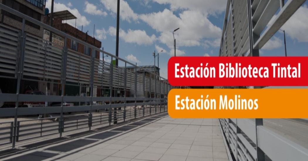 Estaciones biblioteca Tintal y Molinos estarán cerradas por obras
