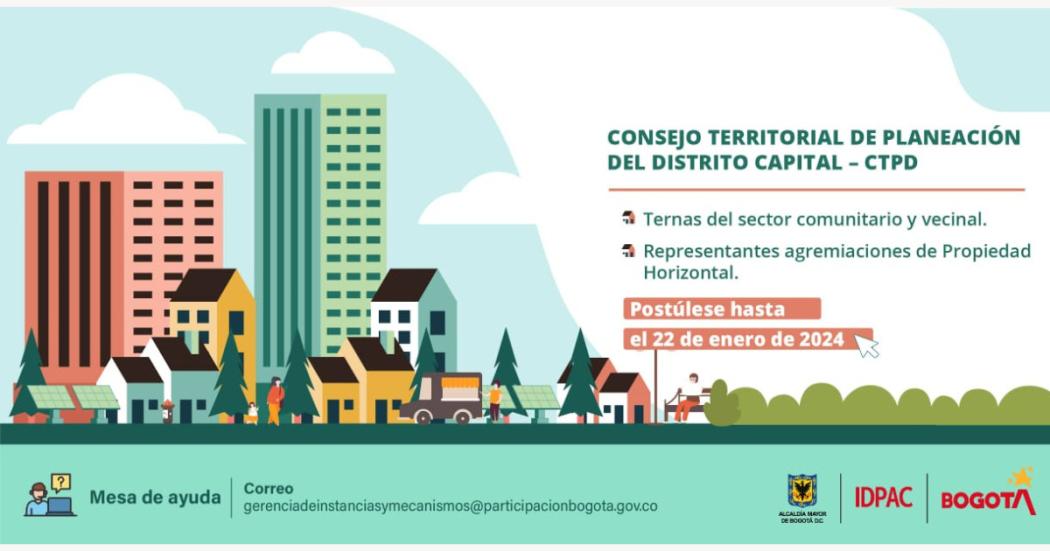 IDPAC amplió fecha para postularse Consejo Territorial de Planeación