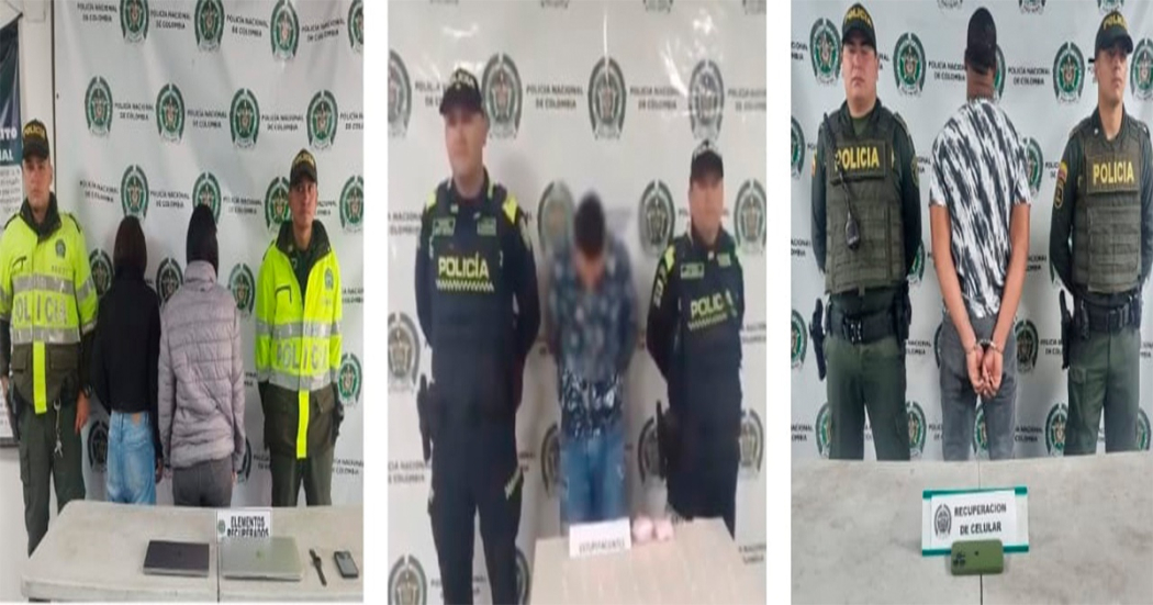 Cuatro personas capturadas por hurto y tráfico de estupefacientes en Bogotá 