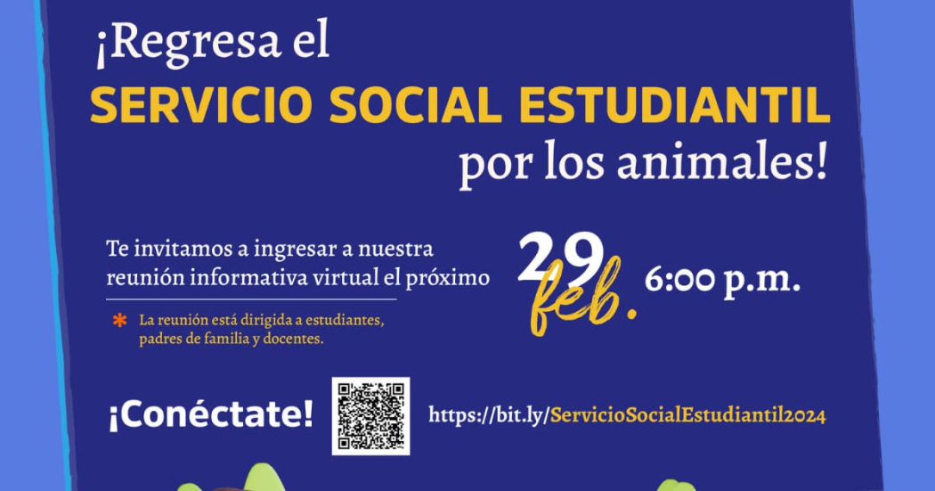 Vuelve en Bogotá el servicio social estudiantil por los animales