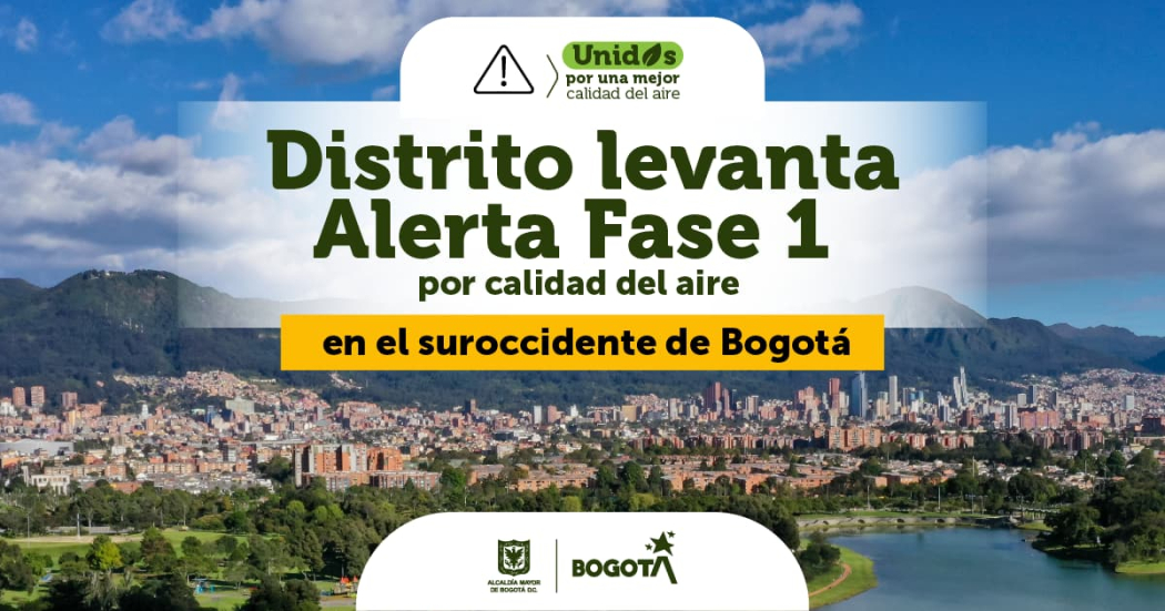 Sec. Ambiente finaliza alerta por calidad del aire en el suroccidente de Bogotá