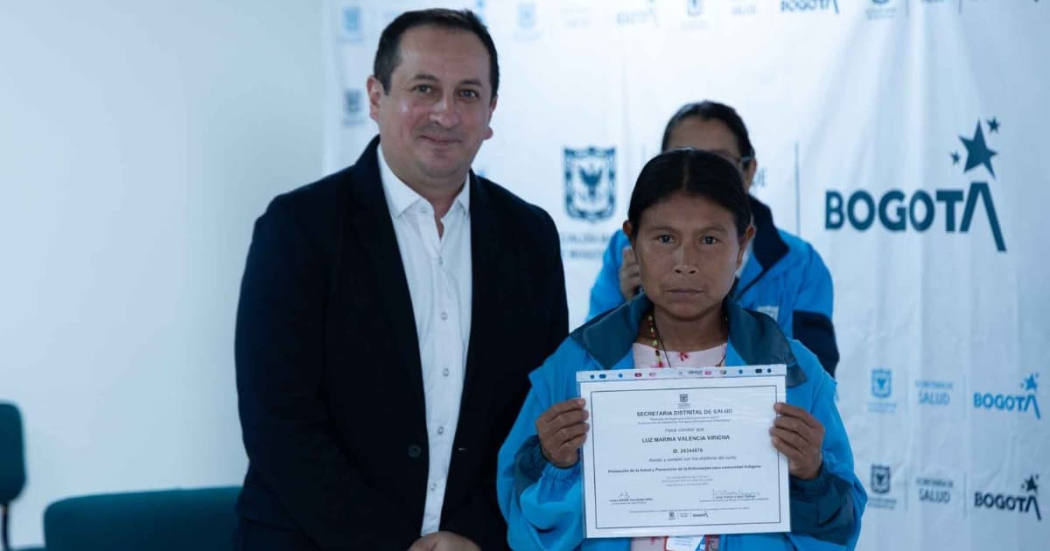 Comunidad Emberá recibió certificación de promoción en salud en Bogotá