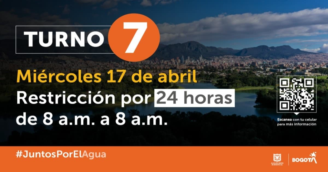Localidades y barrios de Bogotá con racionamiento de agua abril 17