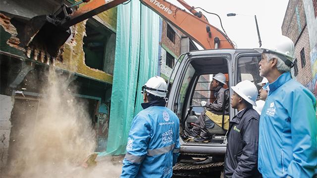 Demolición primero predios del Bronx - Foto: Prensa Alcaldía Mayor de Bogotá / Camilo Monsalve