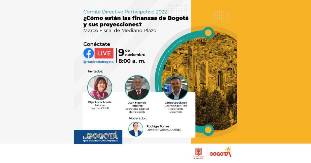 Charla virtual gratuita sobre las finanzas públicas de Bogotá 