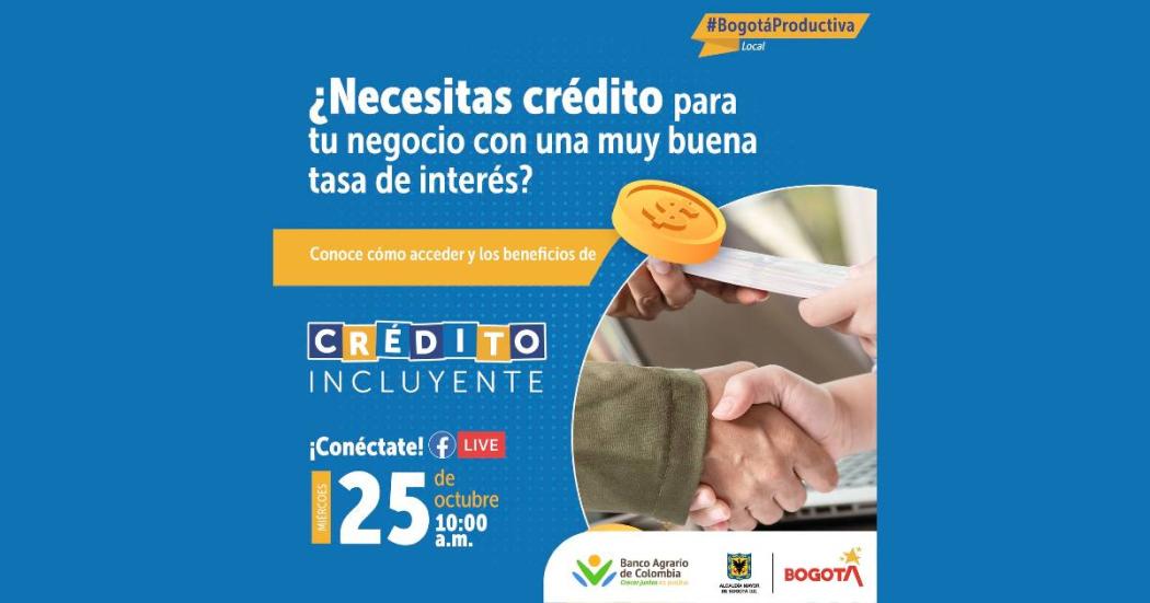 Jornada de crédito incluyente para negocios en Bogotá 25 octubre 2023