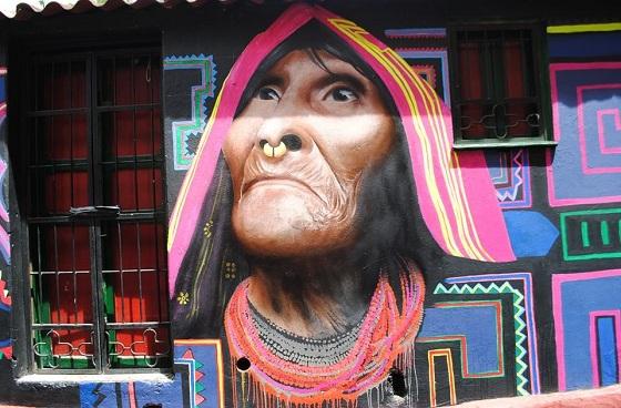 Pintura rostro de mujer ancestral - Foto: Galería Flickr Portal Bogotá