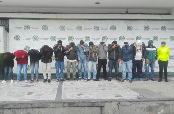 Capturas de la Policía - Foto: Oficina de prensa Policía metropolitana de Bogotá