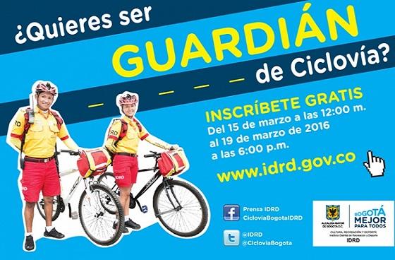 Guardianes de la Ciclovía - Foto: Prensa IDRD