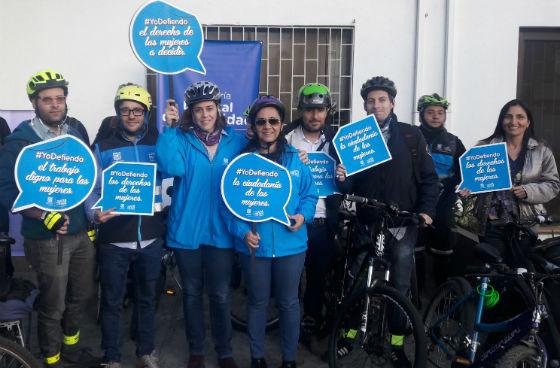 Campaña seguridad en ciclorrutas - Foto: Secretaría de la Mujer