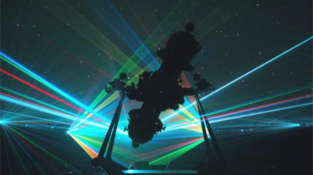 Proyecciones láser en el Planetario de Bogota - Foto: Planetario de Bogotá