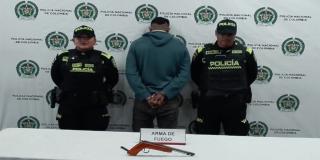 Policía capturó a un hombre por el delito de porte ilegal de arma de fuego