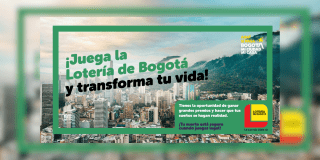 Imagen de la pieza gráfica que promociona el sorteo de la Lotería de Bogotá de este jueves 11 de diciembre