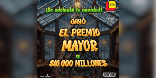 Imagen de la pieza gráfica que promociona el ganador del sorteo de la Lotería