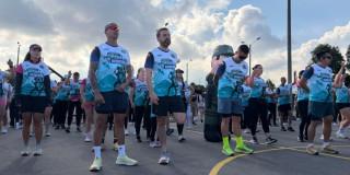 Foto de la participación del alcalde Carlos Fernando Galán en la carrera atlética 6K 'Un paso adelante contra el secuestro en Bogotá'.