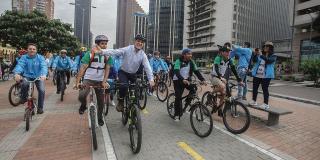 Alcalde en recorrido en bicicleta - Foto: Prensa Alcaldía Mayor / Camilo Monsalve