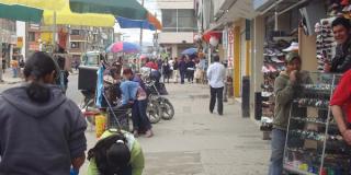 Vendedores informales en las calles de Bogotá 