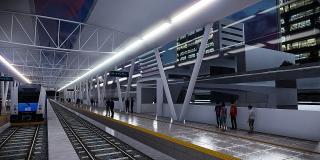 Estación de metro elevada - Foto: Render Metro Alcaldía Bogotá
