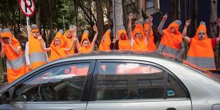 ‘El Poder del Cono’ se llegó a 23.888 conductores a través de la acción lúdica en calle - Foto: Comunicaciones Alcaldía 