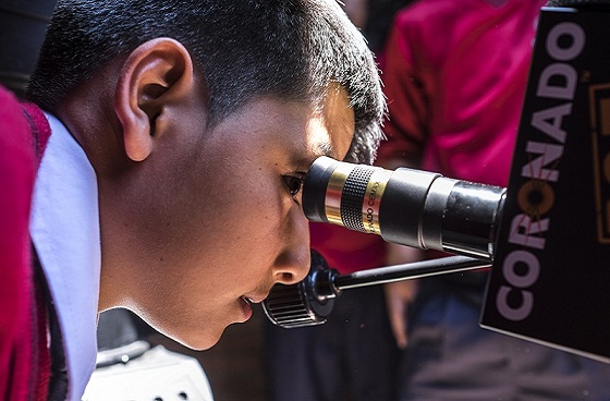 Estudiantes centro de interés de astronomía - Foto: Prensa Secretaría de Educación
