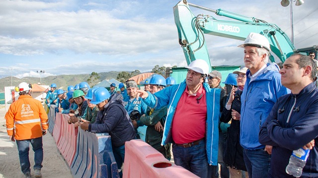 Verificación obras extracción tuneladoras en Canoas - Foto: Comuniacciones Acueducto Bogotá Verificación obras extracción tuneladoras en Canoas - Foto: Comuniacciones Acueducto Bogotá