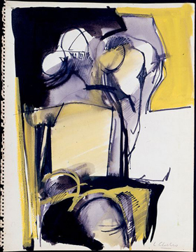 Sin título, 1965 - Tinta china y aquarela sobre papel - 35 X 27 cm