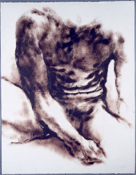 Sin Título, 1991 - Pigmentos de óleo sobre papel - 105 X 75 cm