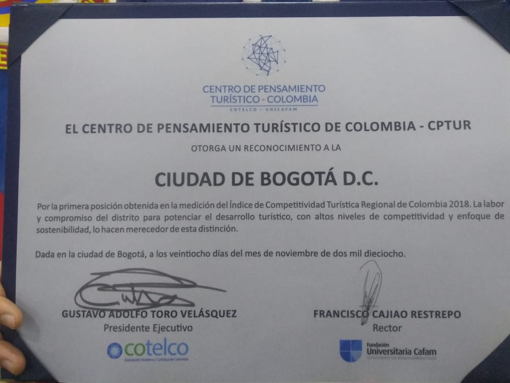 Bogotá primer destino turístico - Prensa IDT