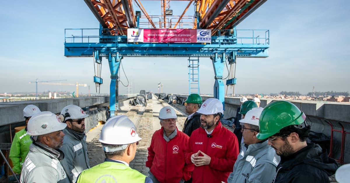 Obras del Metro de Bogotá el proyecto ya supera el 46 % de avance