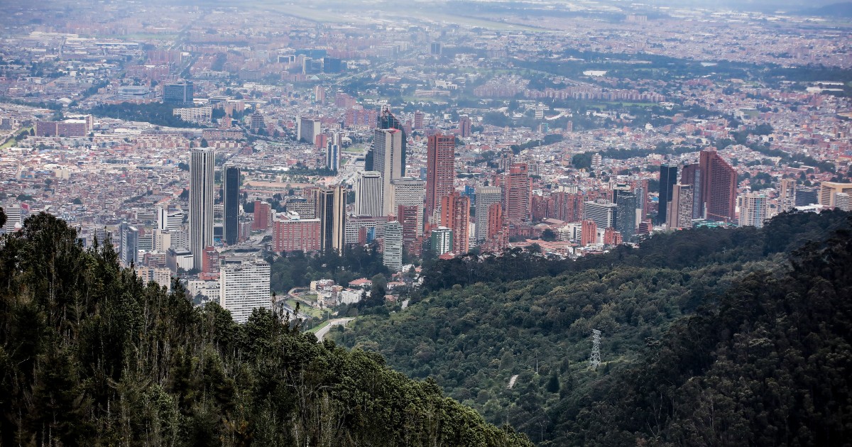 Foto panorámica de Bogotá