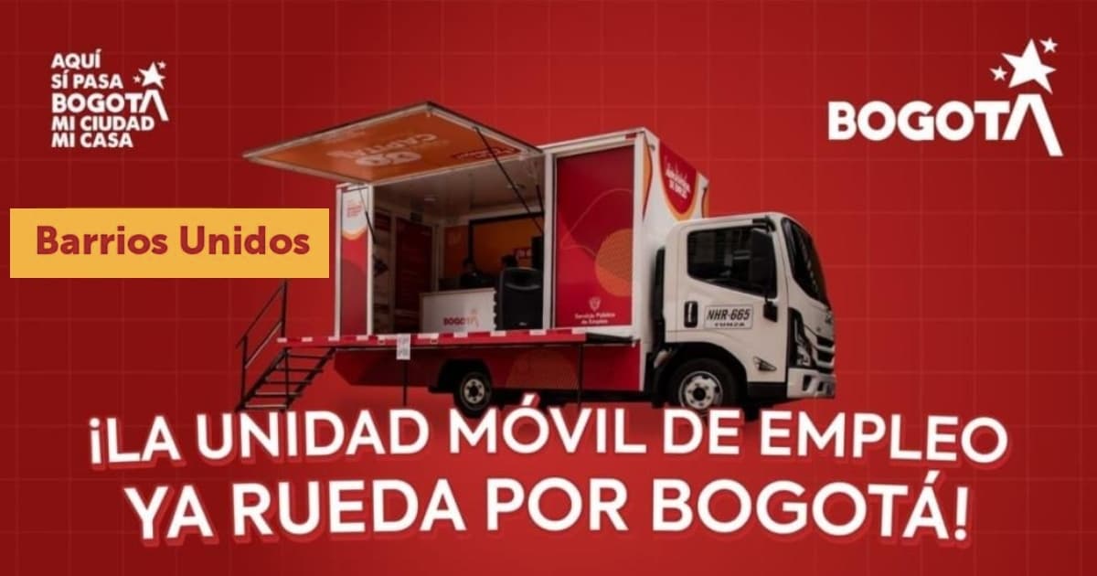 Foto de la Unidad Móvil de Atención de la Agencia Distrital de Empleo de Bogotá.