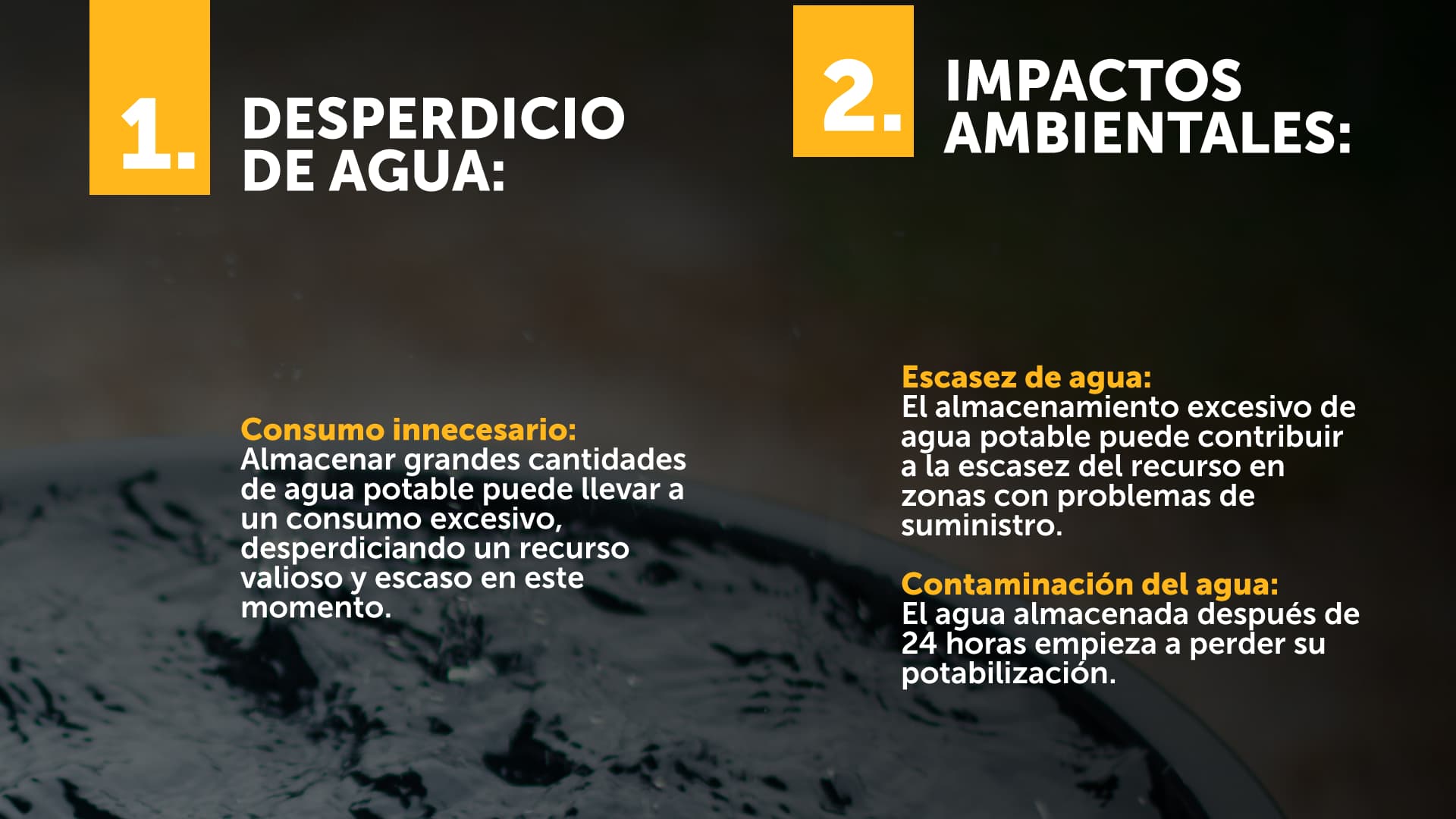 Recomendaciones para el almacenamiento del agua - Racionamiento de agua en Bogotá 2