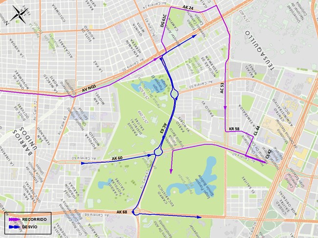 Conoce los cierres y desvíos viales por Carrera Allianz 15K en Bogotá