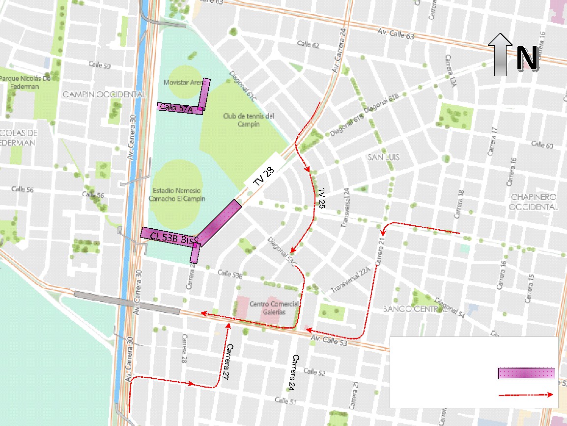 Cierres viales y desvíos por concierto de Silvestre Dangond en Bogotá