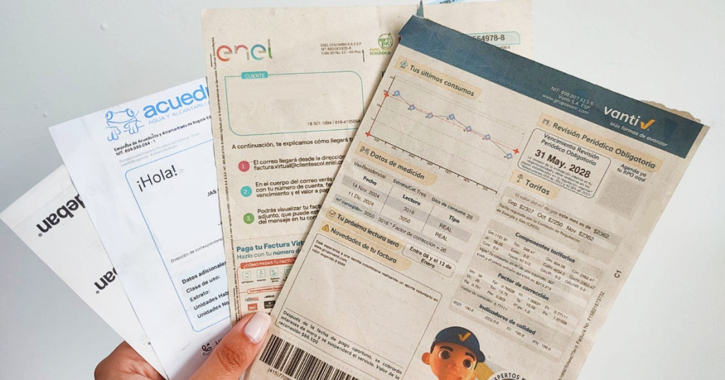 Cómo puedo pagar la factura del servicio de luz, agua y gas en Bogotá