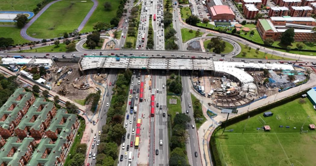 Panorámica del puente de la 153 con autopista Norte