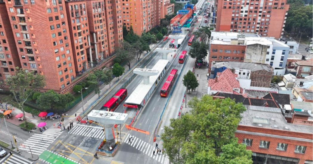 Imagen panorámica de estación de TransMilenio