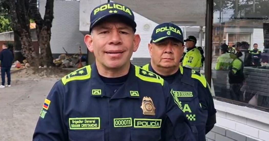 Foto de voceros de la Policía de Bogotá