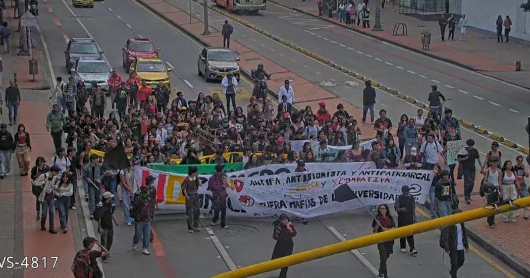 Foto de manifestaciones en Bogotá